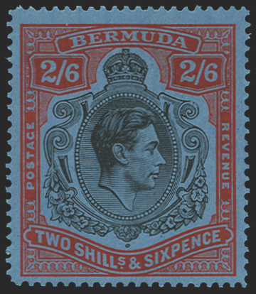 BERMUDA 1938-53 2s6d black and red/grey-blue, SG117ad