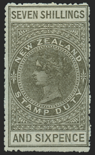 New Zealand 1906 7s6d bronze-grey Postal Fiscal, SGF84