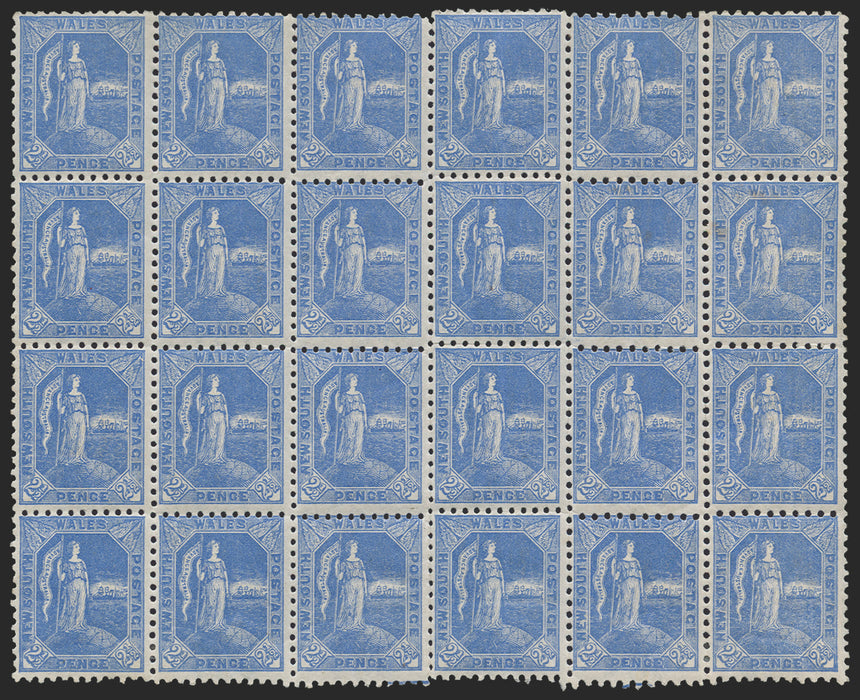 AUSTRALIA NEW SOUTH WALES 1890 2½d ultramarine, variety, SG265/b