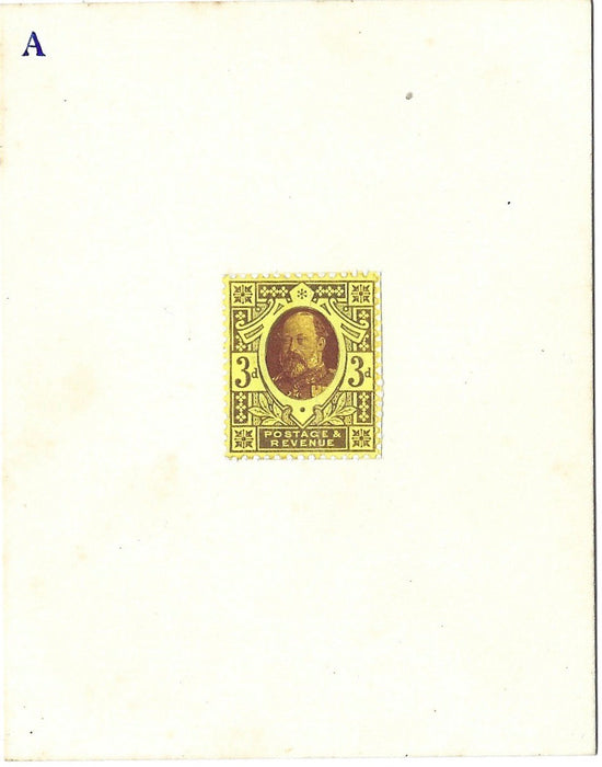 Great Britain 1901 3d Composite"Paste up" essay of the Victorian "Jubilee" series, SG232var
