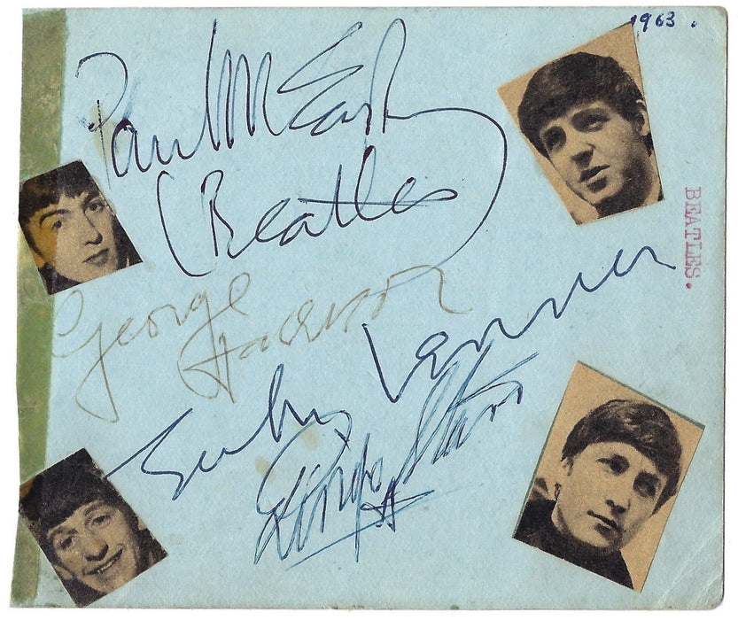 The Beatles complete set of autographs