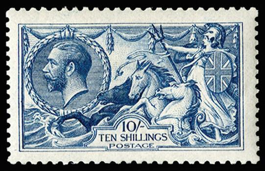 Great Britain SG411 1915 10s Deep Blue Postage Stamp