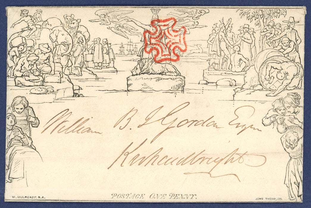 Great Britain 1840 1d Mulready Envelopes (Forme 1, Stereo A138 & Forme 2, Stereo A151), SGME2