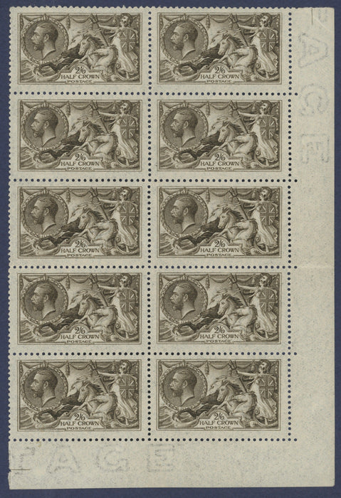 Great Britain 1915 2s6d Sepia (Seal brown) "Seahorses", SG408