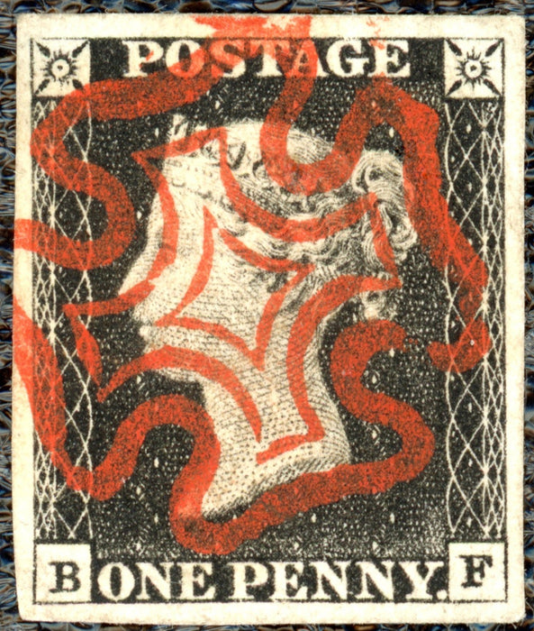 Great Britain 1840 1d black, plate 1a, SG2