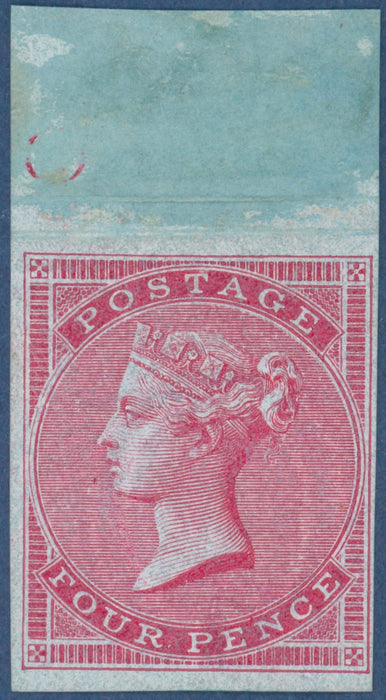 Great Britain 1855 4d deep carmine imprimatur Plate 1, SG62var