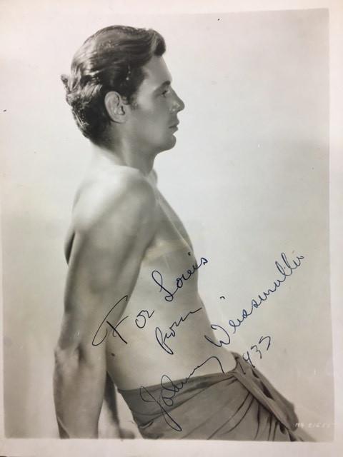Johnny Weissmuller Tarzan signed photograph