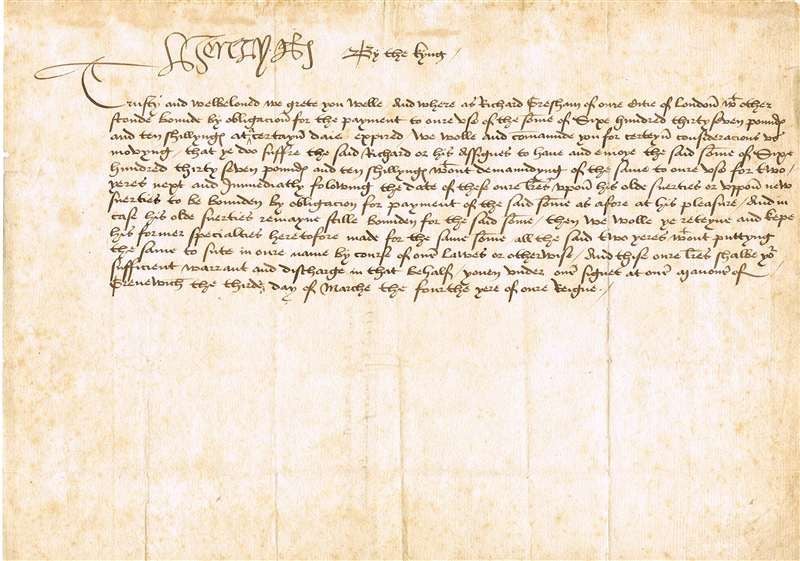 Henry VIII document 