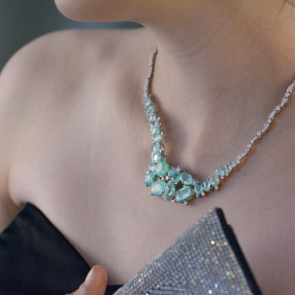 Meet our superstar necklace with super-rare gems