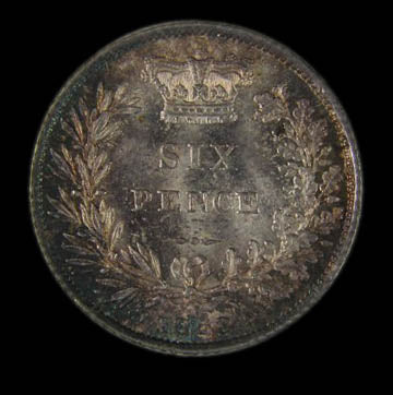 Sixpence Victoria 1853