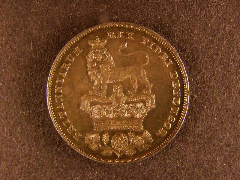 Shilling George IV 1825 Lion on Crown