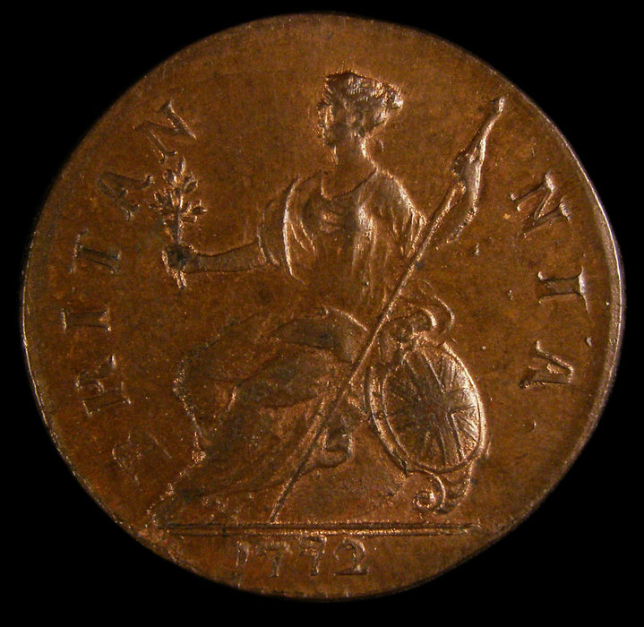 Halfpenny George III 1772 Reverse A