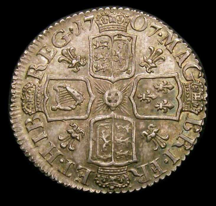 Sixpence Anne 1707