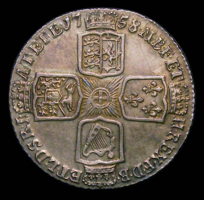 Shilling George II 1758