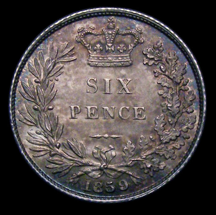 Sixpence Victoria 1859