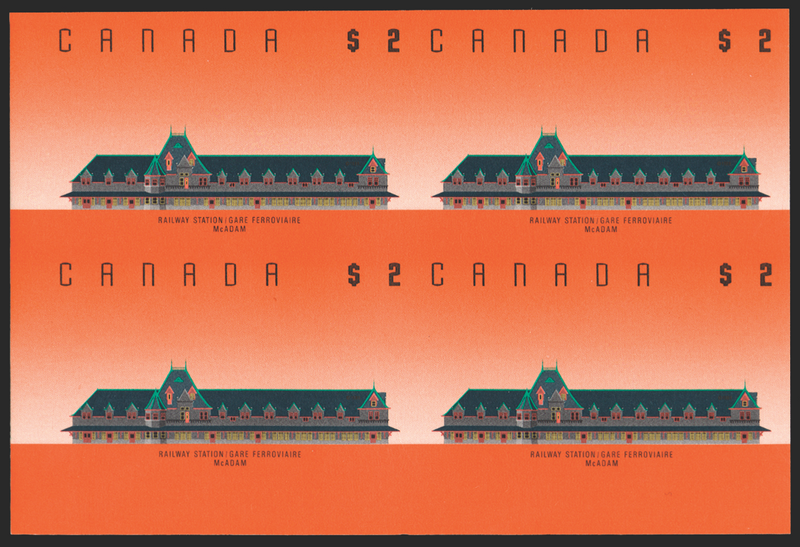 CANADA 1988-93 $2 'McAdam Railway Station' error, SG1278ab