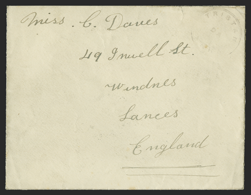 TRISTAN DA CUNHA 1918 'Davies' cover, SGC1