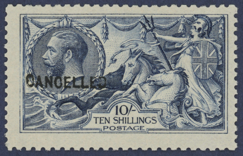 Great Britain 1915 10s blue "Seahorses", SG412var