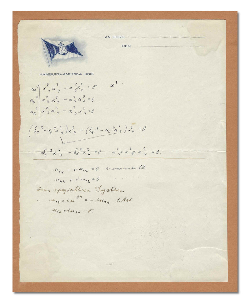 Albert Einstein handwritten ‘General Relativity’ mathematical manuscript