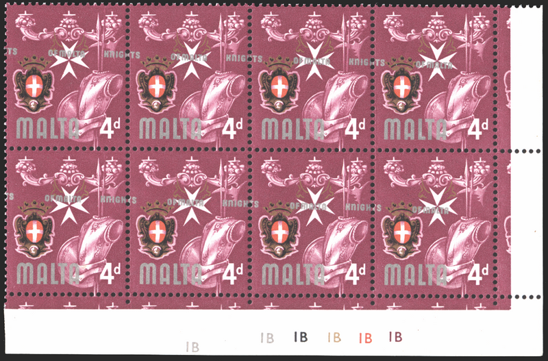 MALTA 1965-70 4d 'Knights of Malta' variety, SG336var
