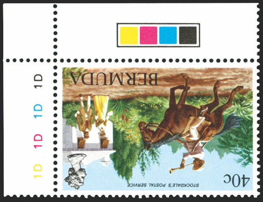 BERMUDA 1984 Postal Service 40c variety, SG471w