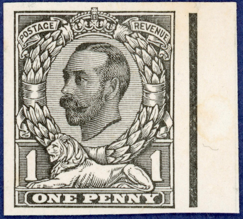 Great Britain 1911 1d "Downey" plate proof (Die 1b), SG329var