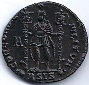 Vetranio AE Centenonialis Sisca Mara-DFC 350. Rare. Extremely fine