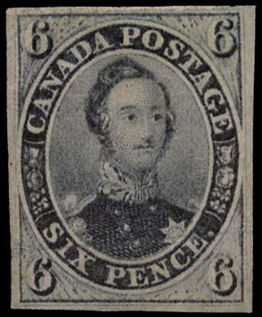 Canada 1852-57 6d slate-violet (slate grey) SG9
