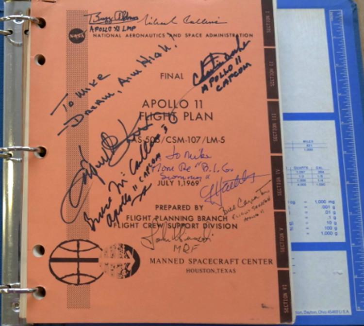 Apollo 11 signed flight plan — JustCollecting