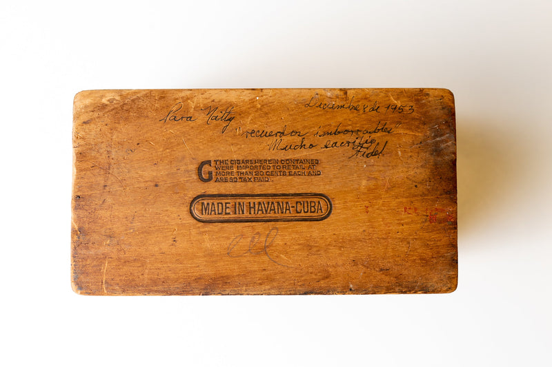 Fidel Castro’s secret message cigar box with hidden doors, used by Castro to organise the Cuban revolution while in prison. Unknown until now.