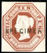 Great Britain 1848 10d brown (Die 4.W.W) SG57var