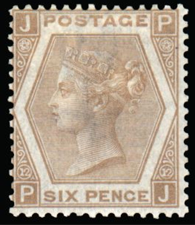 Great Britain 1872 6d pale buff plate 12, SG123