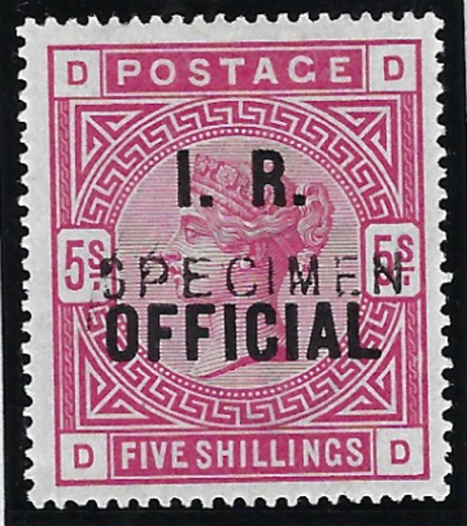Great Britain 1890 5s rose (I.R. Official) SGO9s