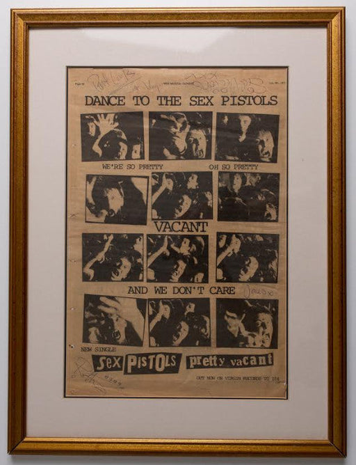 Sex Pistols signed Pretty Vacant single advert