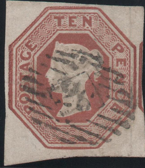 Great Britain 1848 10d brown embossed. SG57