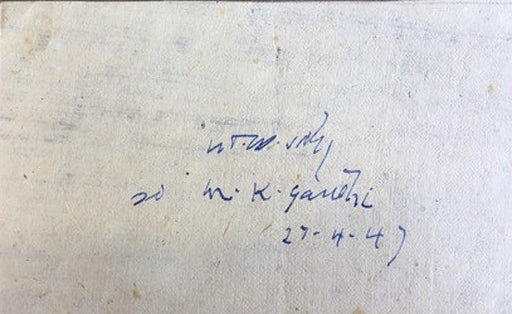 Mahatma Gandhi twice-signed autograph