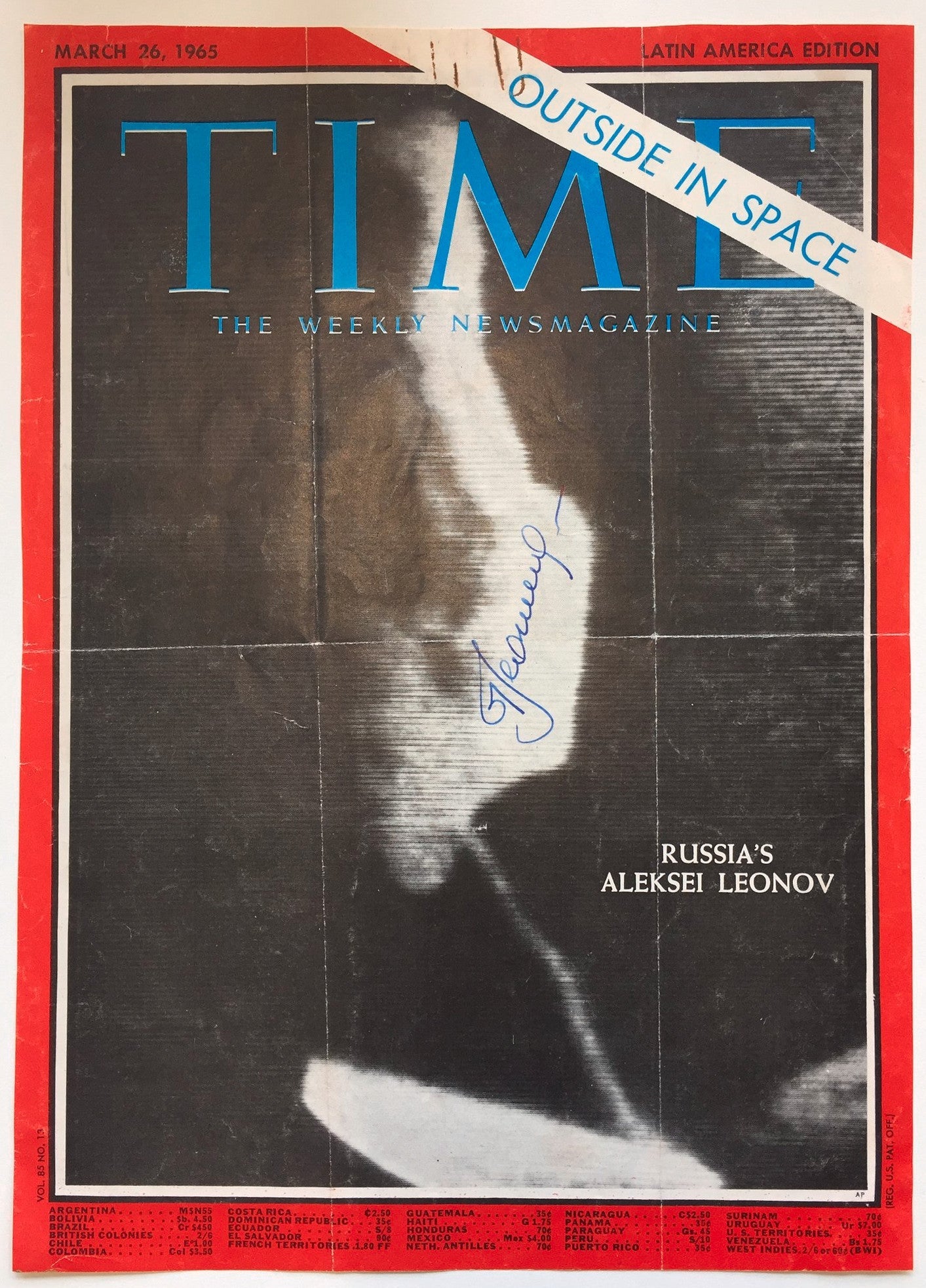 Alexei Leonov signed Time Magazine cover — JustCollecting