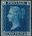 Great Britain 1858 2d blue plate 8. SG45var.