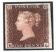 Great Britain 1841 1d red brown plate 151 imprimatur