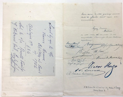 Victor Hugo signed document