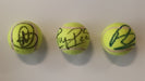 (L-R) Djokovic, Federer and Nadal autographs