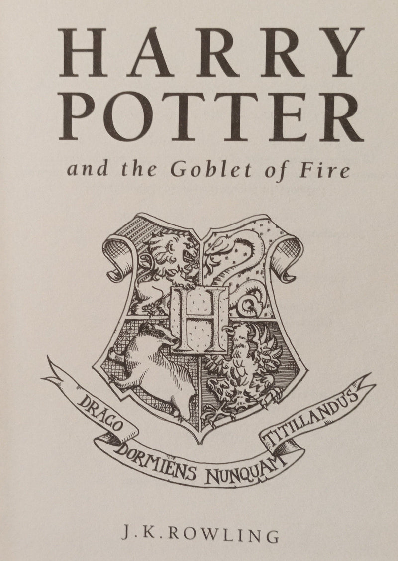 JK Rowling signed Harry Potter and the Goblet of Fire first edition