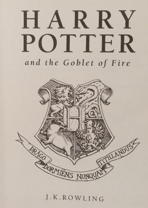 JK Rowling signed Harry Potter and the Goblet of Fire first edition