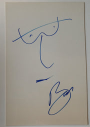 Bono self portrait and signature