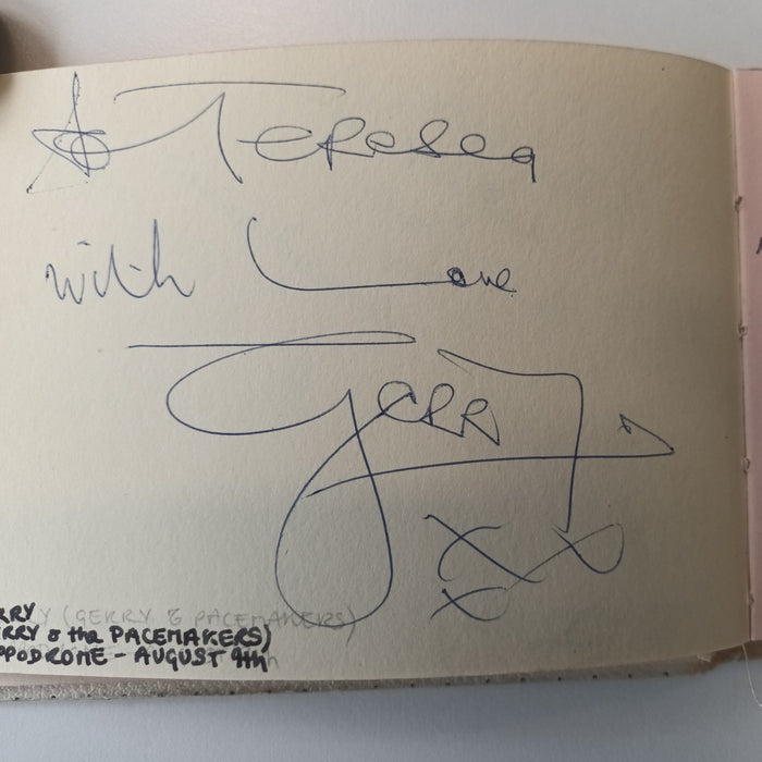 1964 pop music autographs, including Gerry and the Pacemakers
