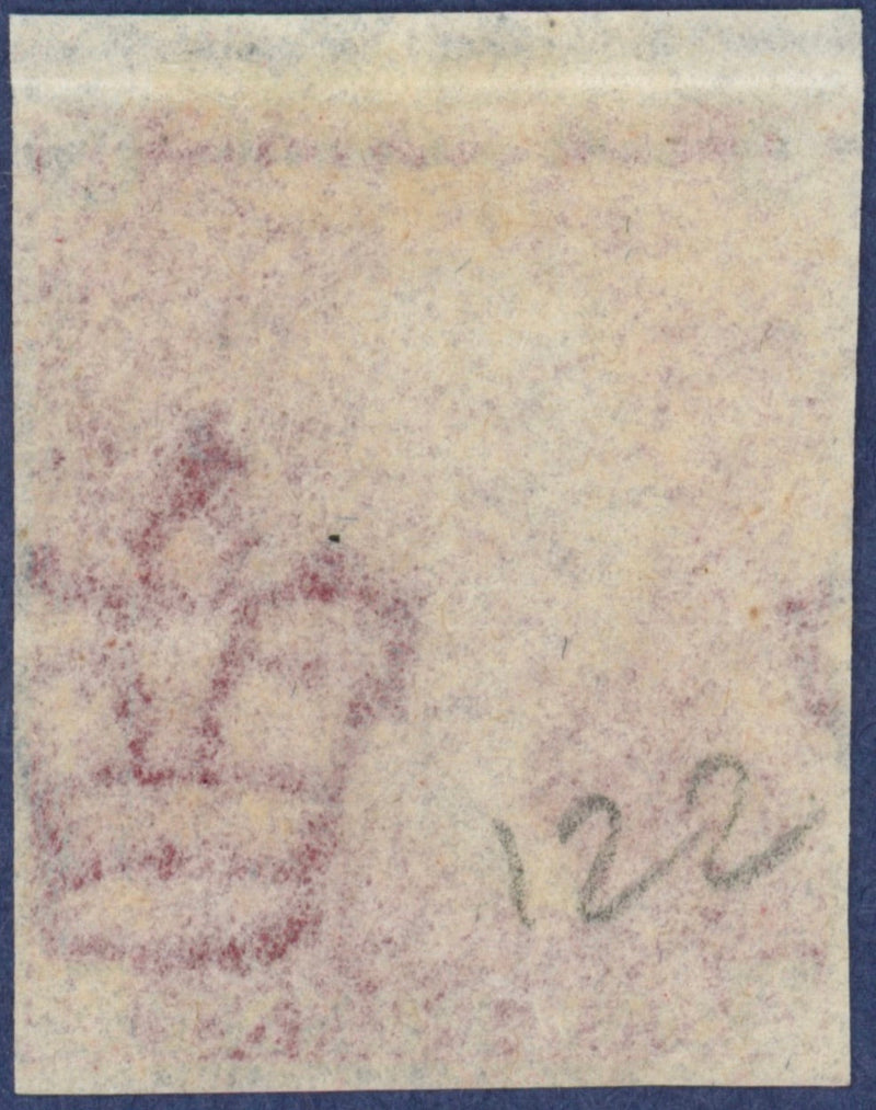 Great Britain 1868 1d rose red Plate 22 imprimatur, SG43var