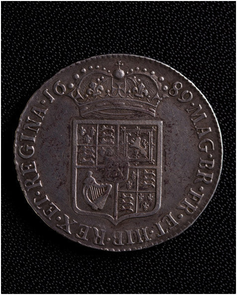 William and Mary silver half crown (1689)