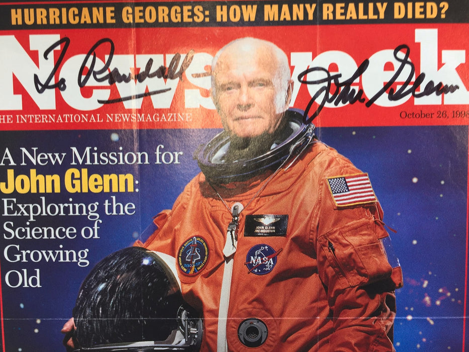 John Glenn signed Newsweek magazine cover