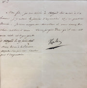 Napoleon Bonaparte signed letter 
