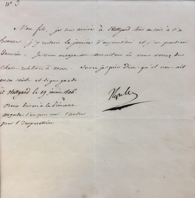 Napoleon Bonaparte signed letter 
